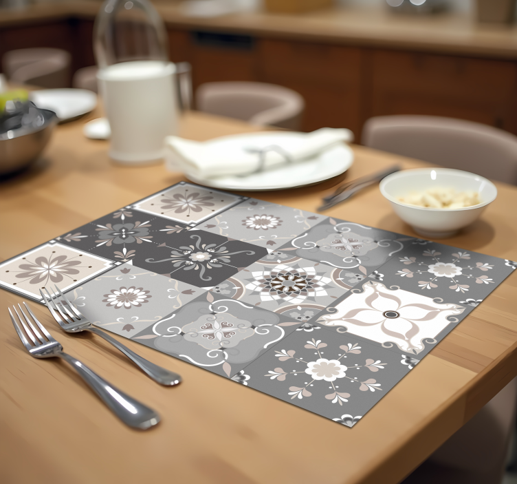 Floral Hydraulics original placemats - TenStickers