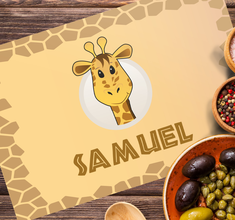 Go to eat customisable name name placemats - TenStickers
