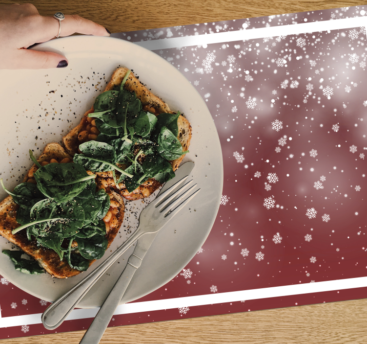 Magical snowflakes Christmas placemats - TenStickers