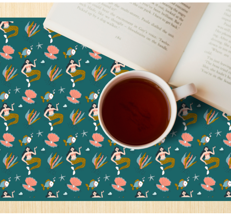 Mermaid sea animal cartoon children placemats - TenStickers