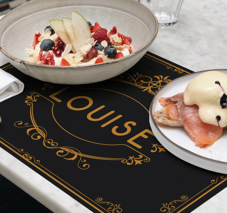 Ornamental with customisable name placemats - TenStickers