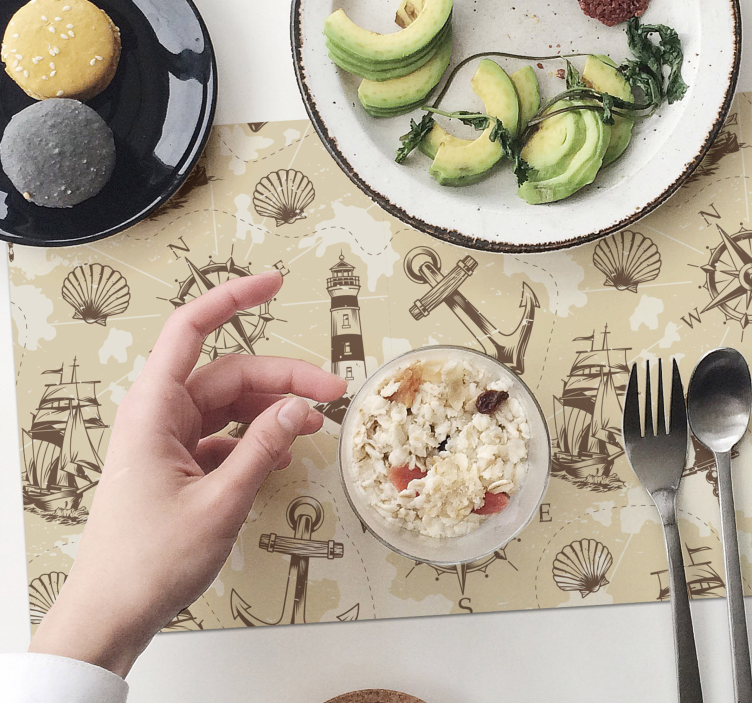 sea objects  seashell placemats - TenStickers