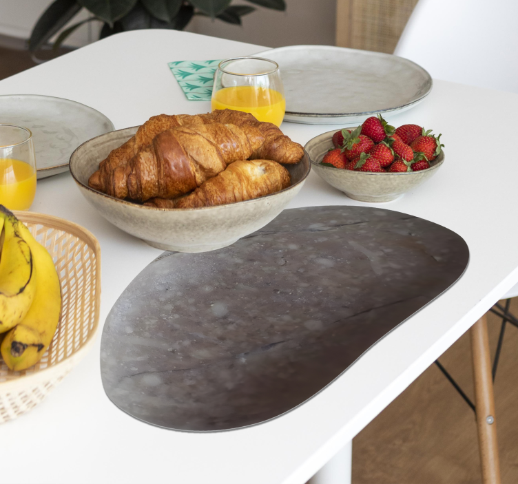 textured stone black Placemats - TenStickers