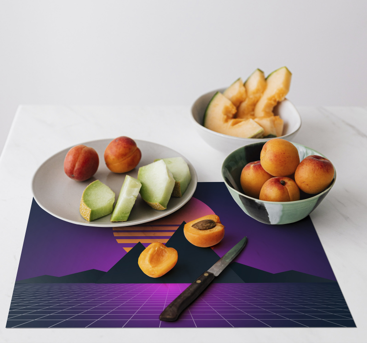 Vintage and retro sun 70's sun placemats - TenStickers