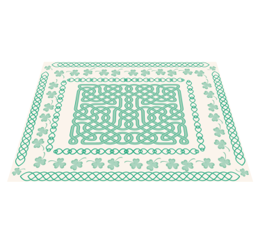 Round shamrock  green vinyl placemats - TenStickers