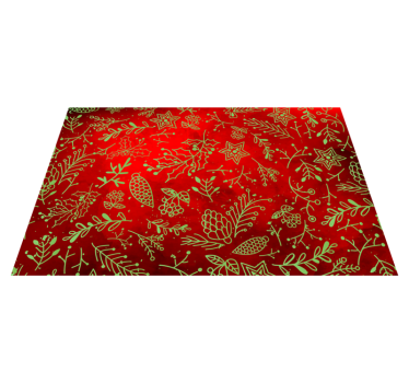 Christmas placemats in festive red floral - TenStickers