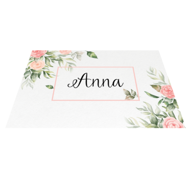 Personalised placemats floral customizable placemats - TenStickers