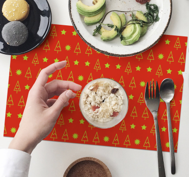 Christmas placemats festive tree design - TenStickers