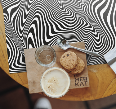 Modern placemats in fluid black designs - TenStickers
