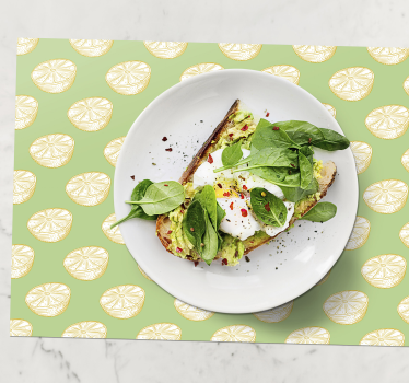 Modern placemats lime slice design - TenStickers
