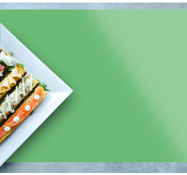 Modern placemats sleek green platter - TenStickers