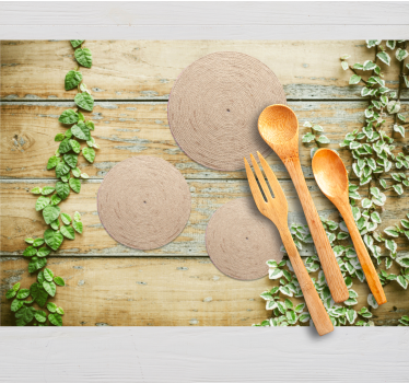 Natural "Boho" decoration placemats with textures - TenStickers
