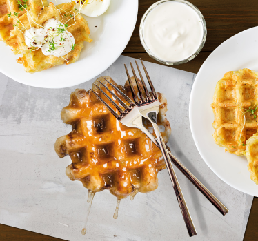 Original placemats golden syrup waffle design - TenStickers
