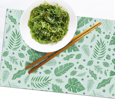 Original placemats leafy green designs - TenStickers