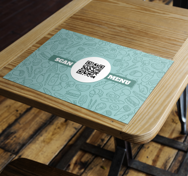 QR code menu:This QR code contains a menu of food and drinks. Ple - TenStickers