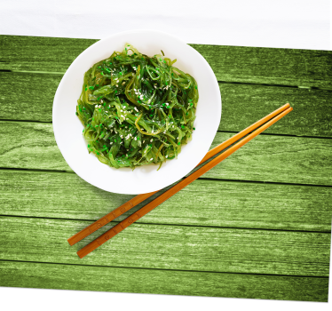 Textured placemats green wooden surface - TenStickers