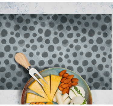 Textured placemats grey polka dot surface - TenStickers