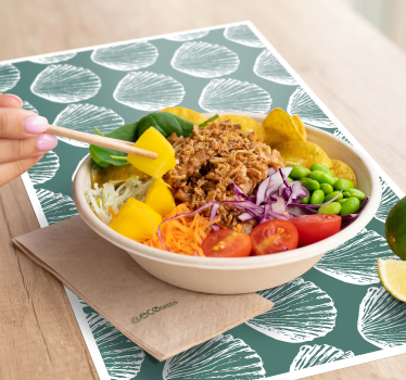 Textured placemats shell pattern design - TenStickers
