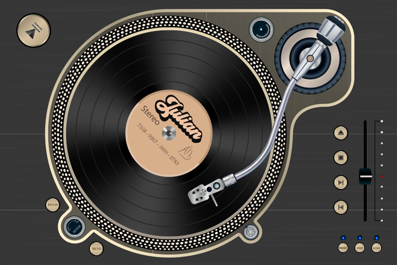 Vinyl disc name placemats - TenStickers