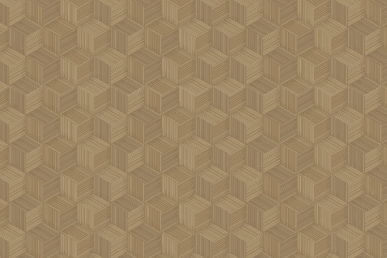 Textured placemats hexagonal wood design - TenStickers