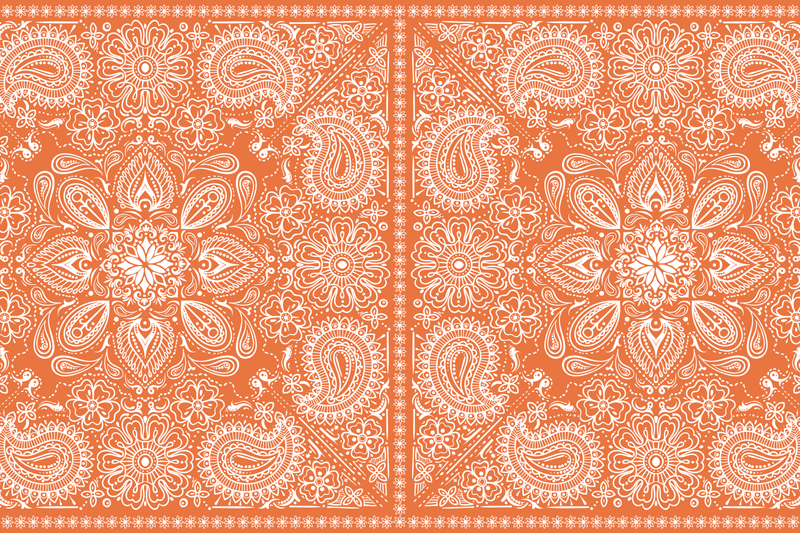 Paisley Tile paisley placemats - TenStickers