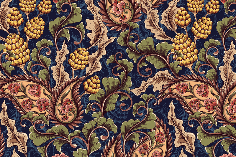 Realistic Paisley Illustration trendy placemats - TenStickers