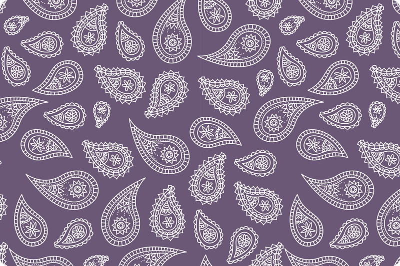Retro paisley paisley placemats - TenStickers
