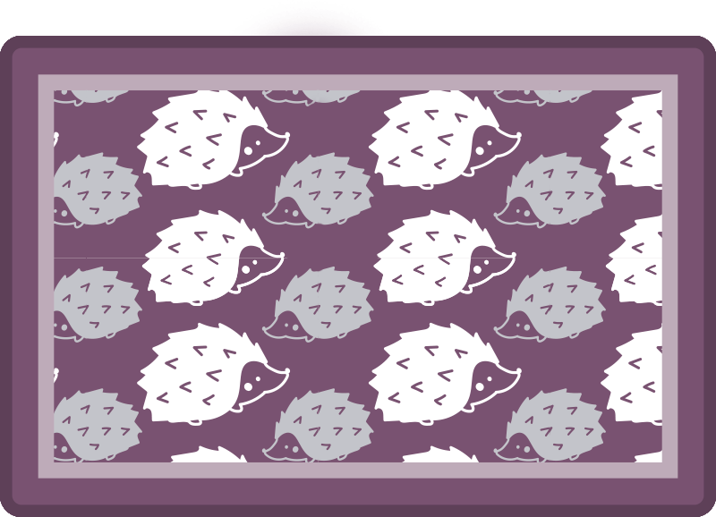 Simple Porcupine hedgehog placemats - TenStickers