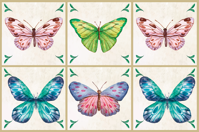 butterflies tiles butterfly placemats - TenStickers