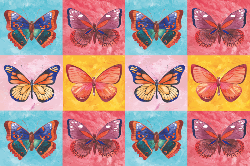 Original placemats lively butterfly design - TenStickers