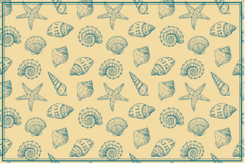 Original placemats shell design tableware - TenStickers