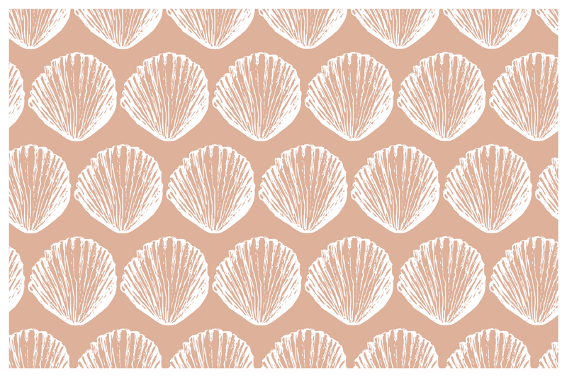 Textured placemats with seashell motif design - TenStickers