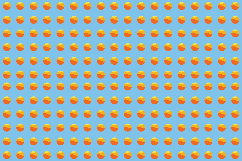 Modern placemats with vibrant circular designs - TenStickers