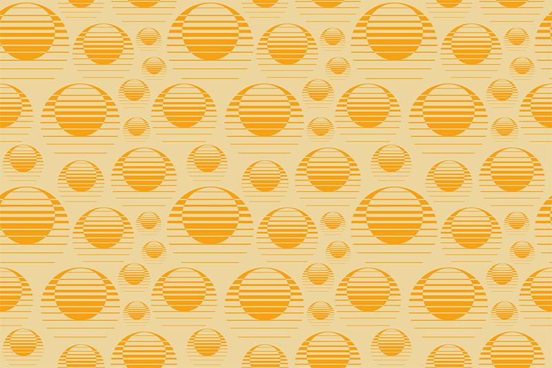 Textured placemats striped circle design - TenStickers