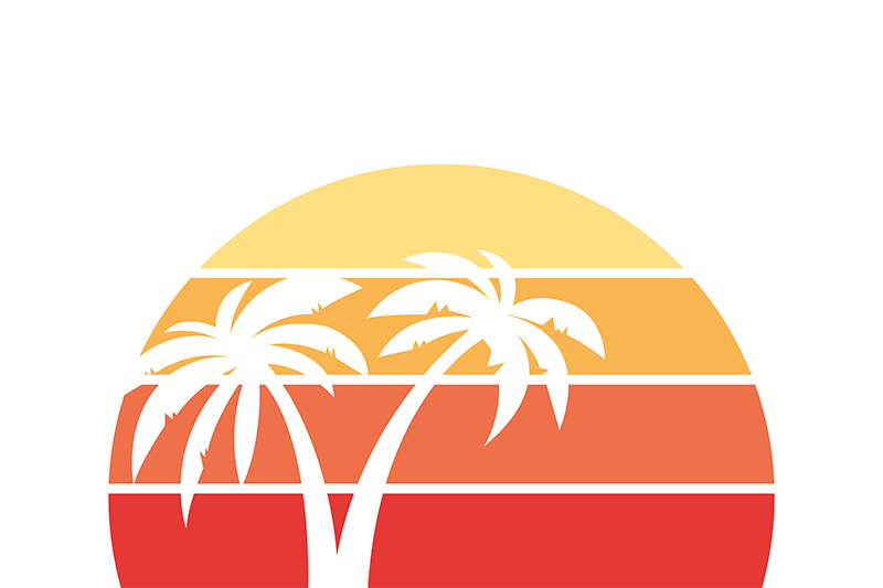 Original placemats tropical dusk landscape - TenStickers