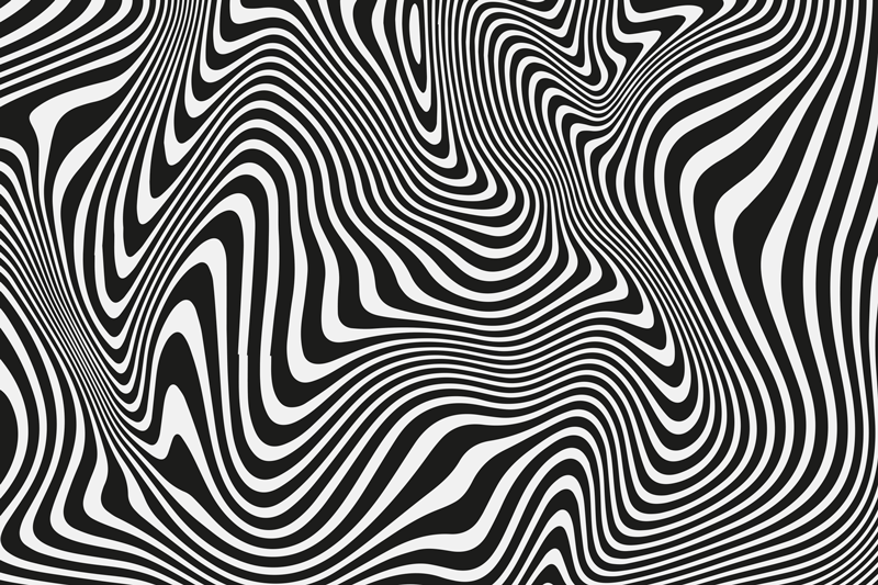 Modern placemats in fluid black designs - TenStickers
