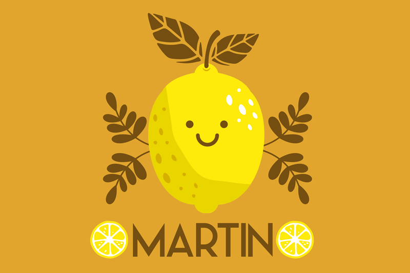 Children placemats happy lemon design - TenStickers