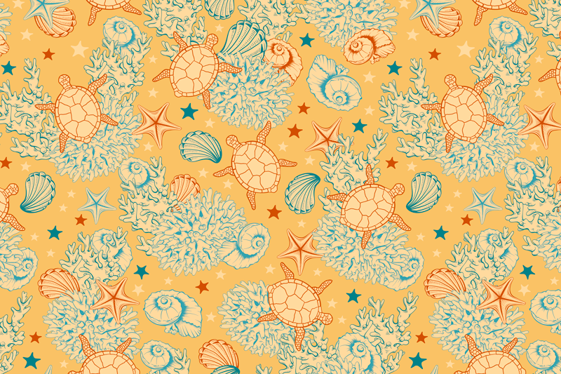Original placemats shell pattern tableware - TenStickers