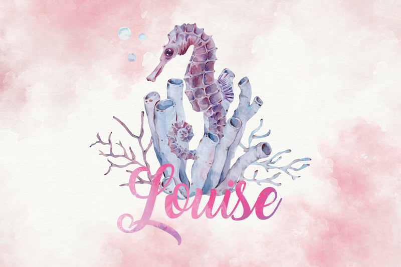 Original placemats seahorse and coral design - TenStickers