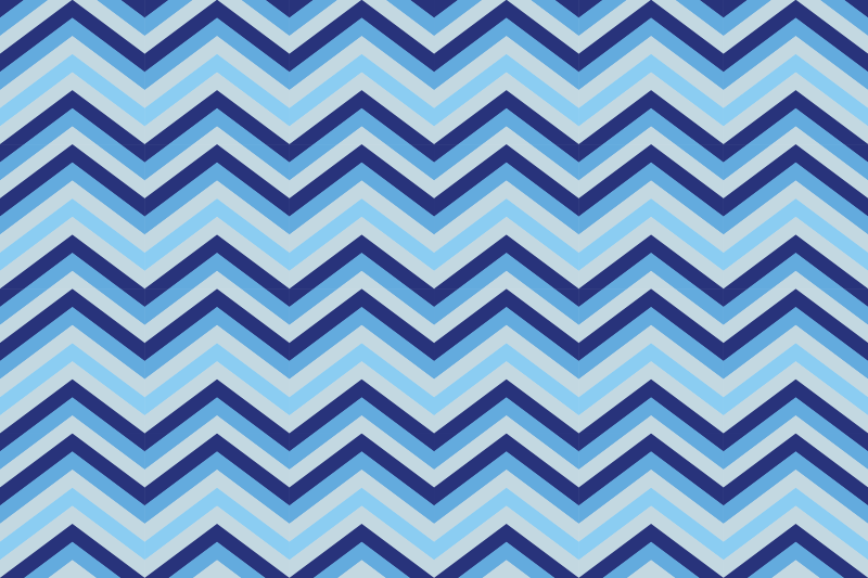 Different blues chevron pattern modern placemat - TenStickers