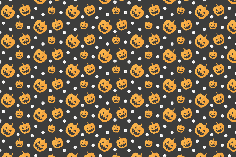 Halloween placemats pumpkin pattern design - TenStickers