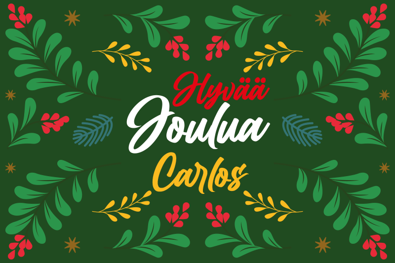 Christmas placemats with festive greenery design - TenStickers