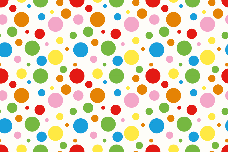 Colored Polka dots elegant placemats - TenStickers