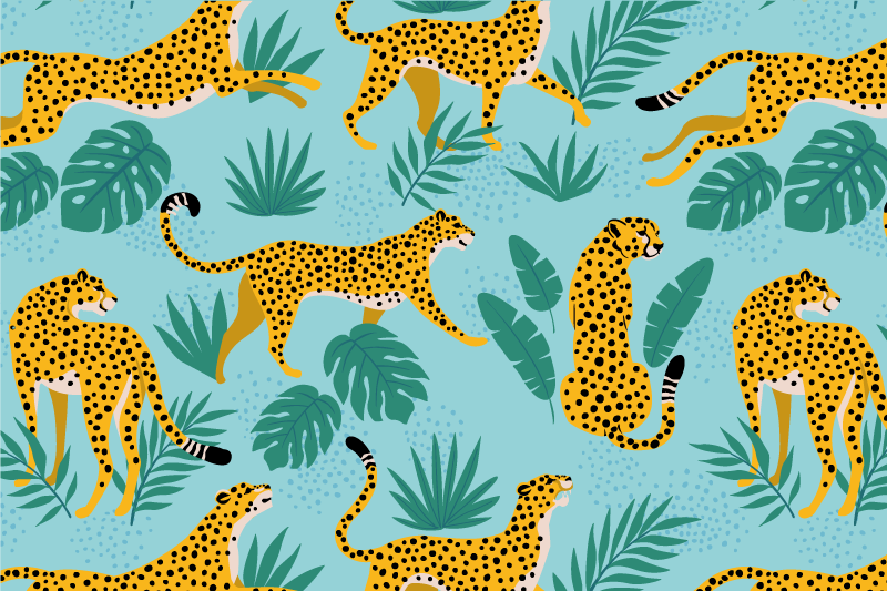 Leopards Safari original placemats - TenStickers