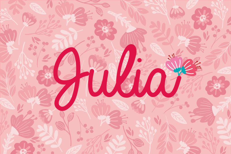 Personalised placemats floral custom design - TenStickers