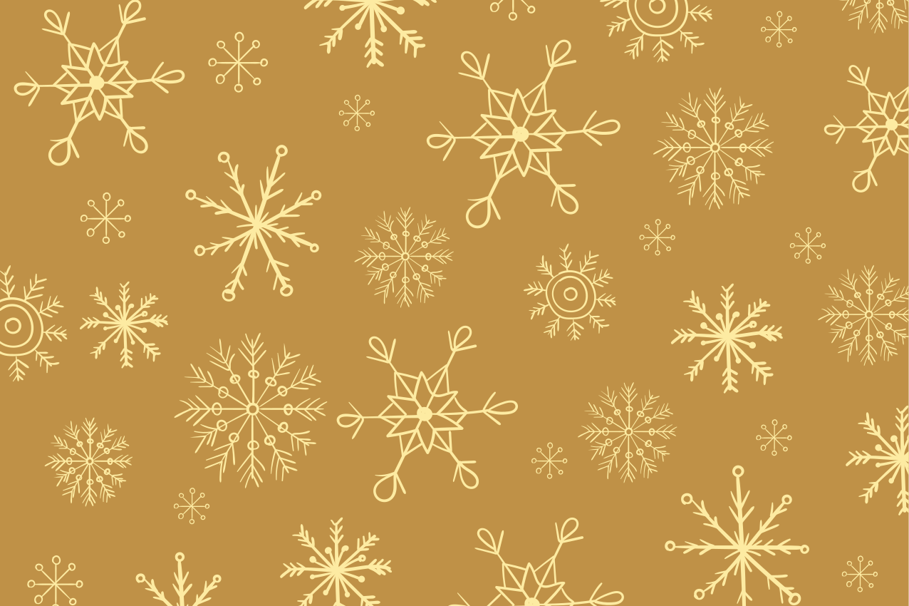 Golden Snowflakes Christmas placemats - TenStickers