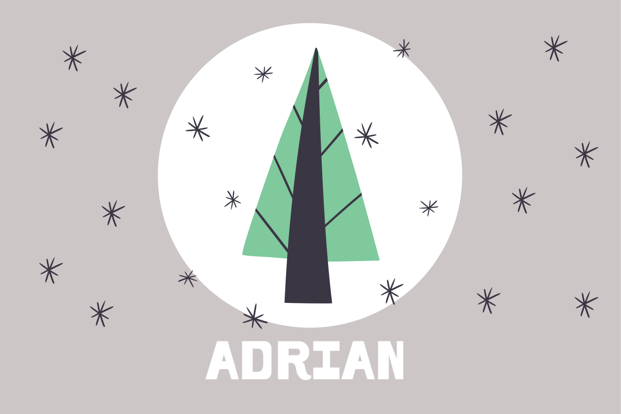 Personalized christmas tree Christmas placemats - TenStickers