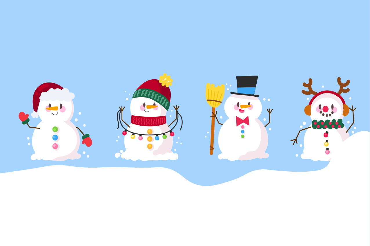 Snowman collection Christmas placemats - TenStickers