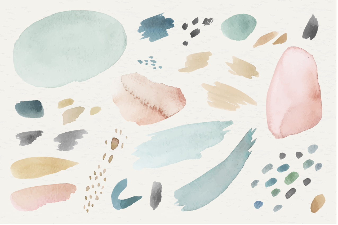 Textured placemats in gentle watercolor shapes - TenStickers