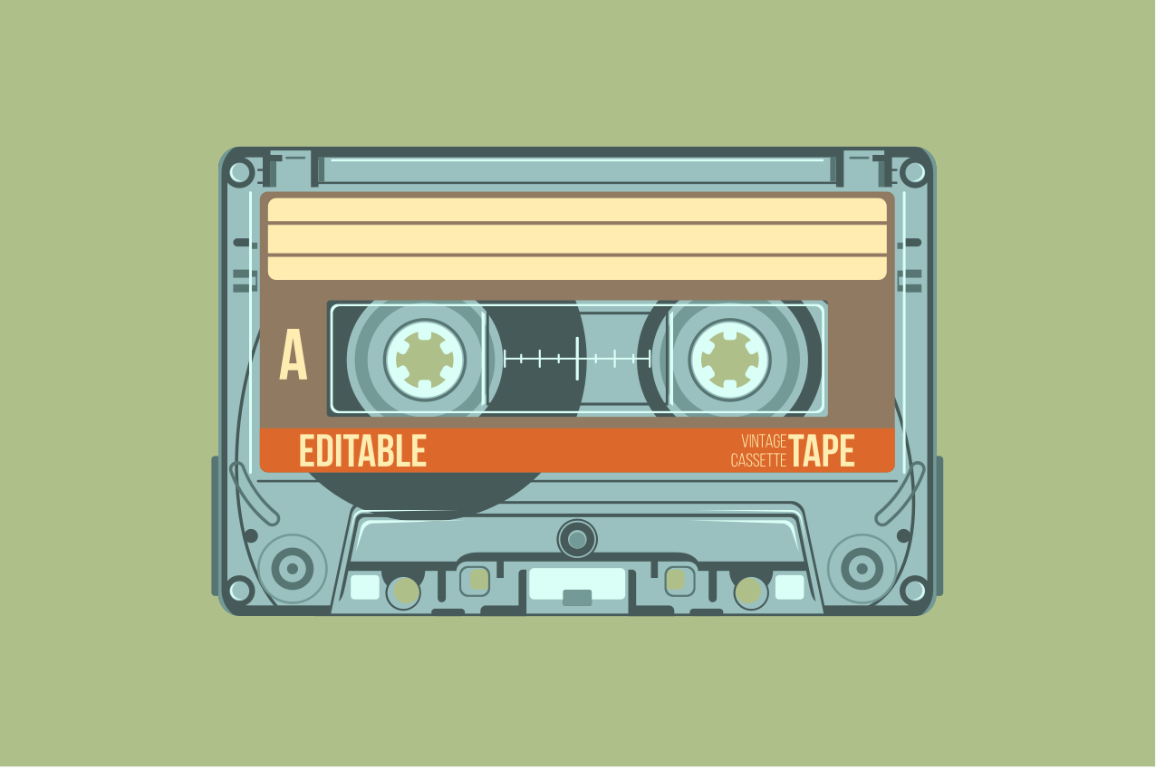 Vintage cassette Vinyl placemats - TenStickers